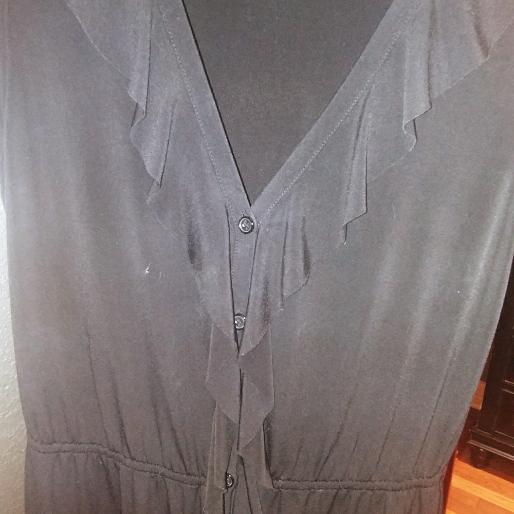 Black Ruffle Dress - Picture 2 of 4